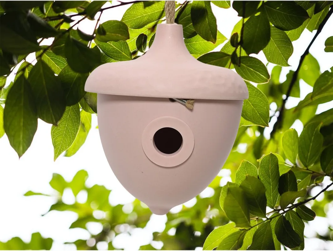 Decoris Vogelhuisje Lichtroze D17xH19cm