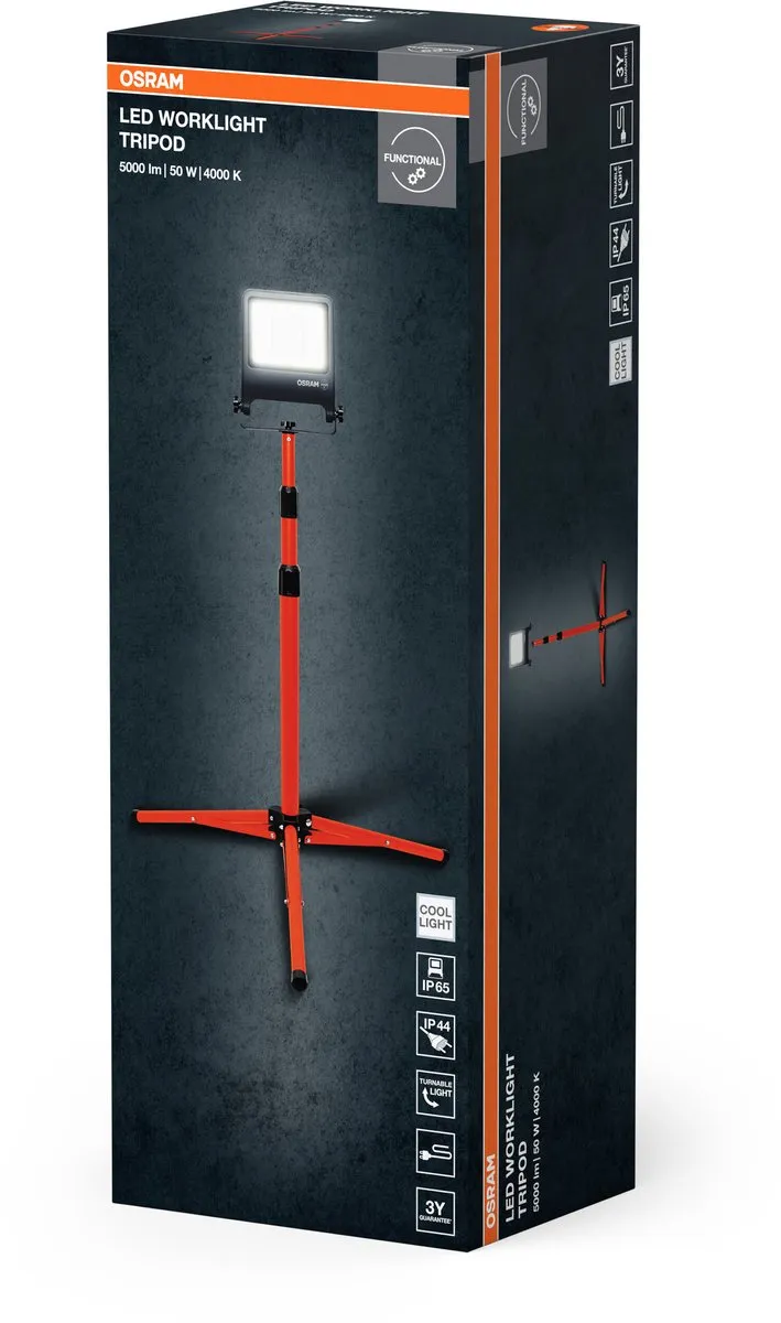 Osram LED Worklight Tripod 50W 4500lm - Donkergrijs