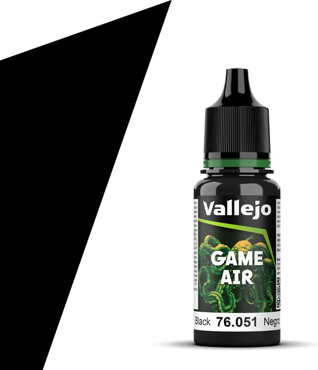 Vallejo Hobbyverf Acryl Zwart 18ml