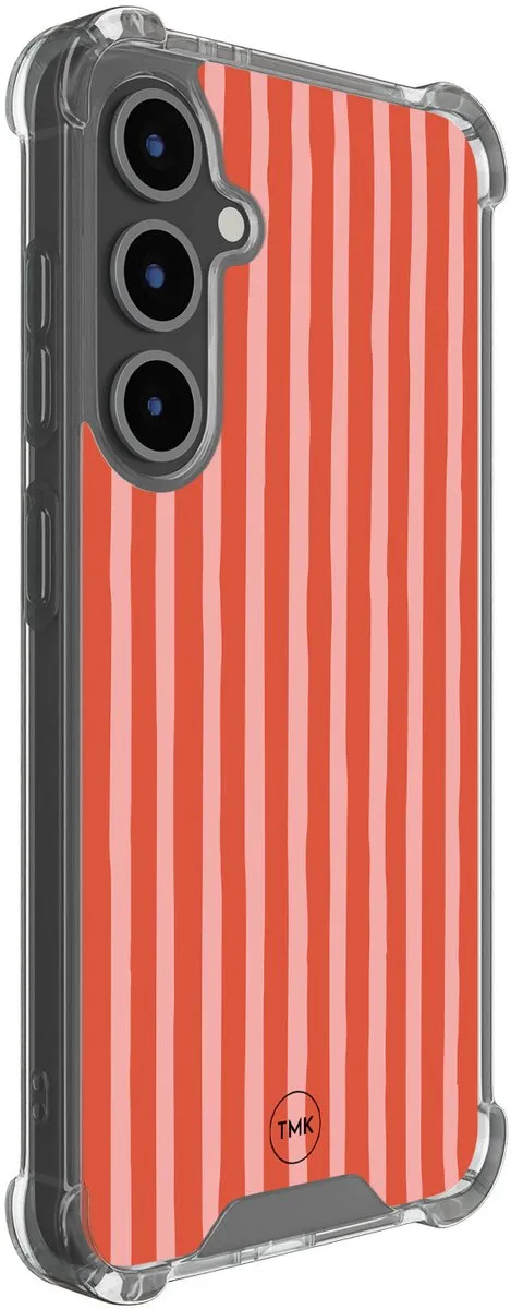 Casevibes S/S25FE/S/003 Shockproof Hoesje Samsung Galaxy S25 FE - Streepjes - Transparant