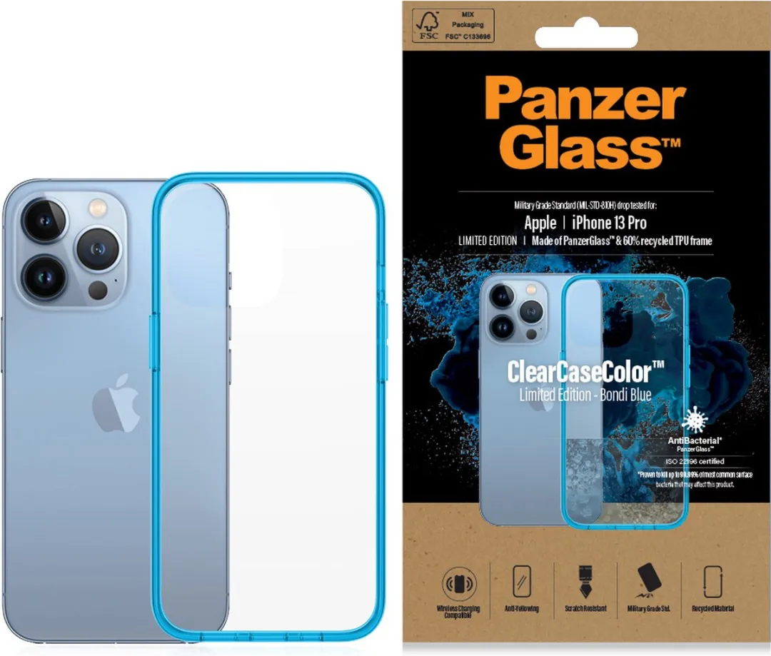 PanzerGlass ClearCaseColor iPhone 13 Pro - Blauw - PZ-0336 - afbeelding 6 van 6