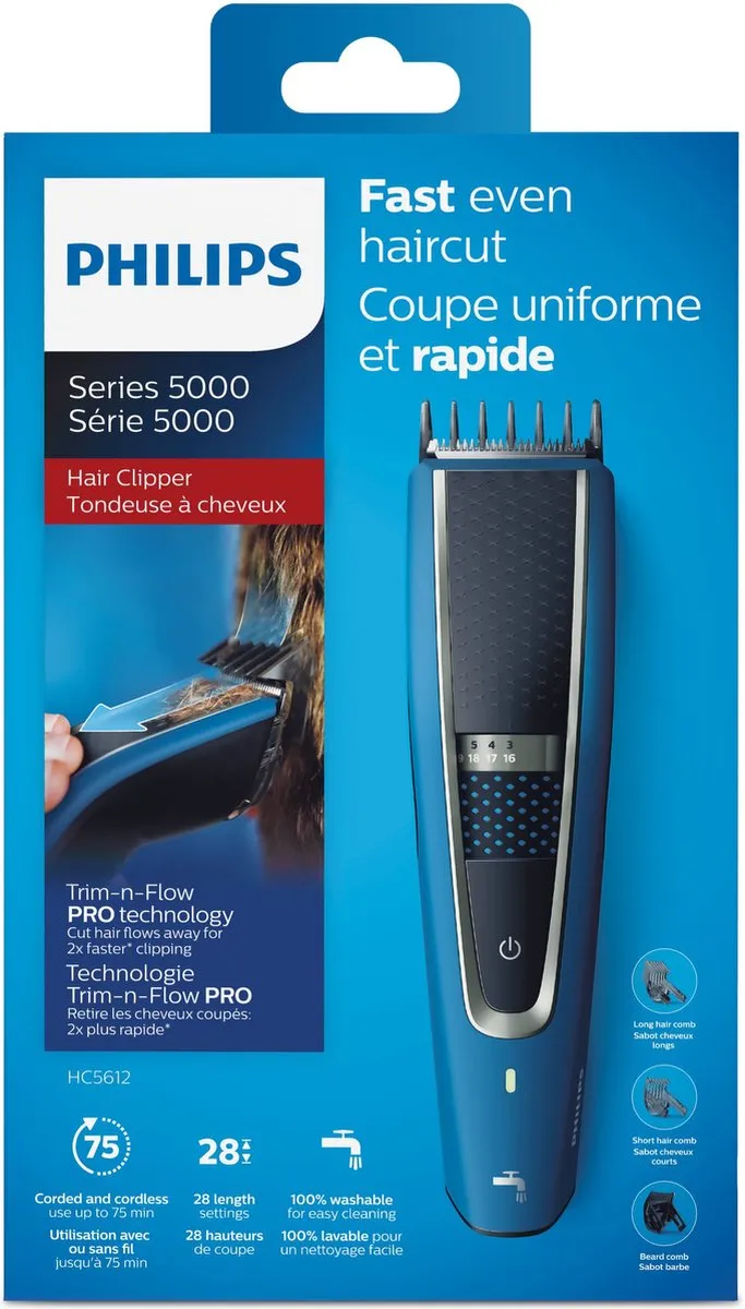 Philips Series 5000 HC5612/15 Tondeuse - Blauw - afbeelding 6 van 6