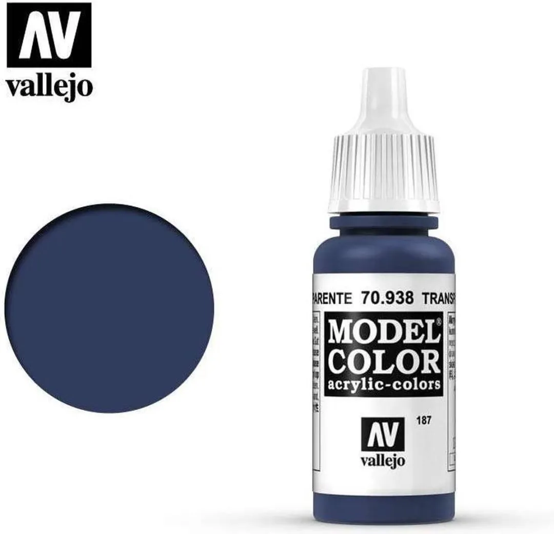 Vallejo Model Color Transparent Blue Acrylverf 17ml