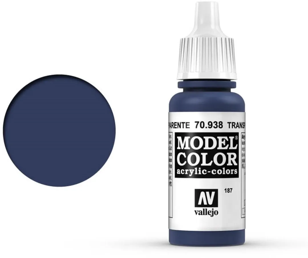 Vallejo Model Color Transparent Blue Acrylverf 17ml
