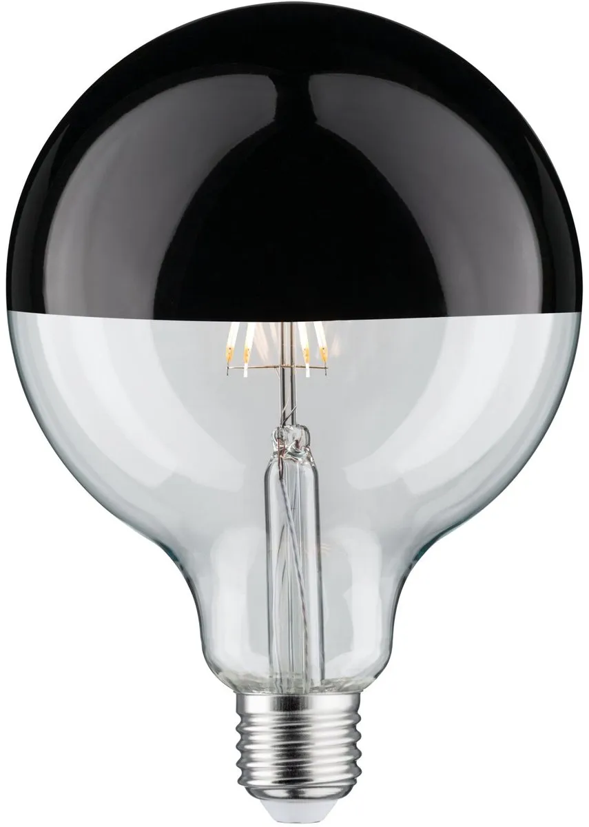 Paulmann Modern Classic Edition LED Globe Kopspiegel E27 600lm 6,5W - Zwart/chroom