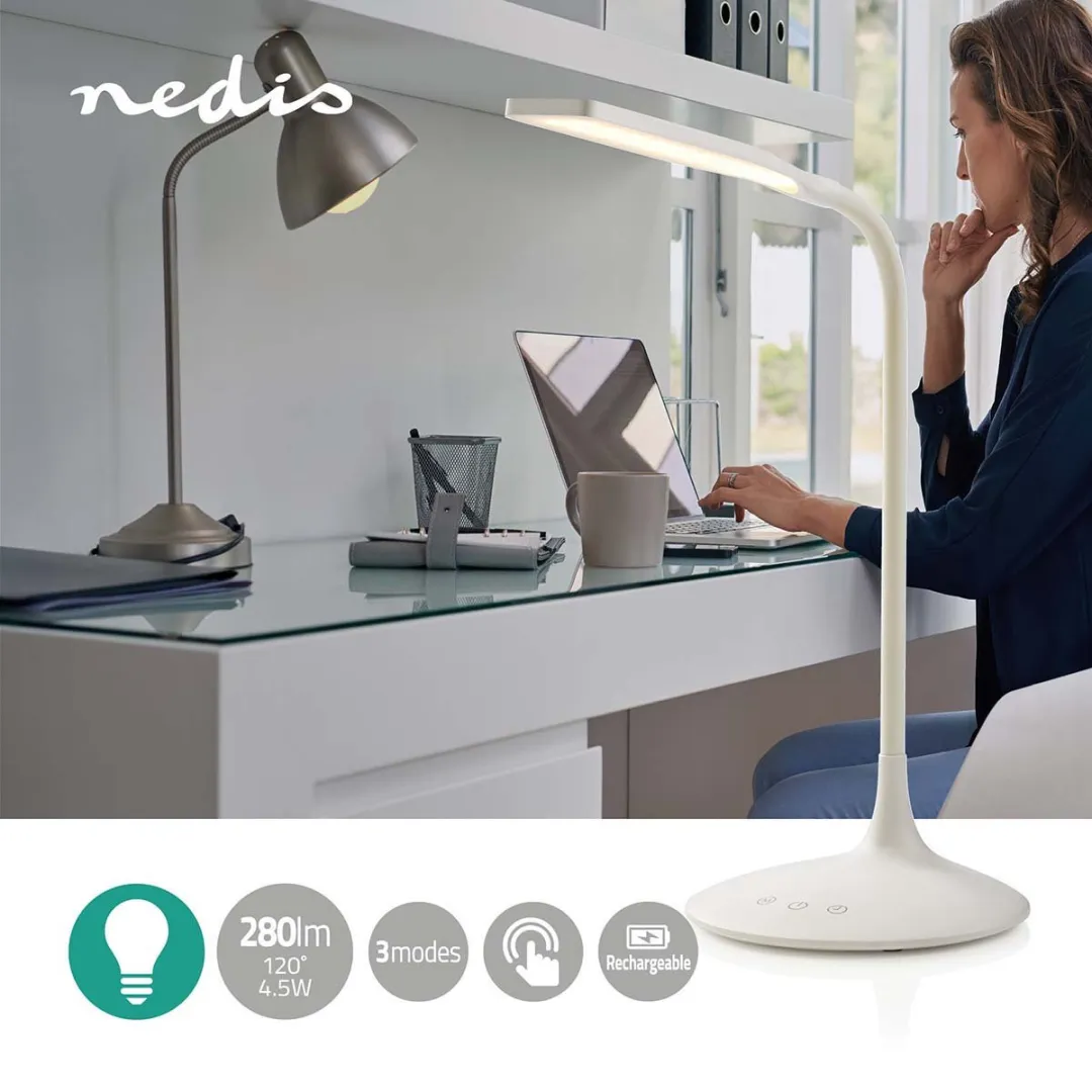 Nedis LED Bureaulamp Dimbaar 250lm - Oplaadbaar