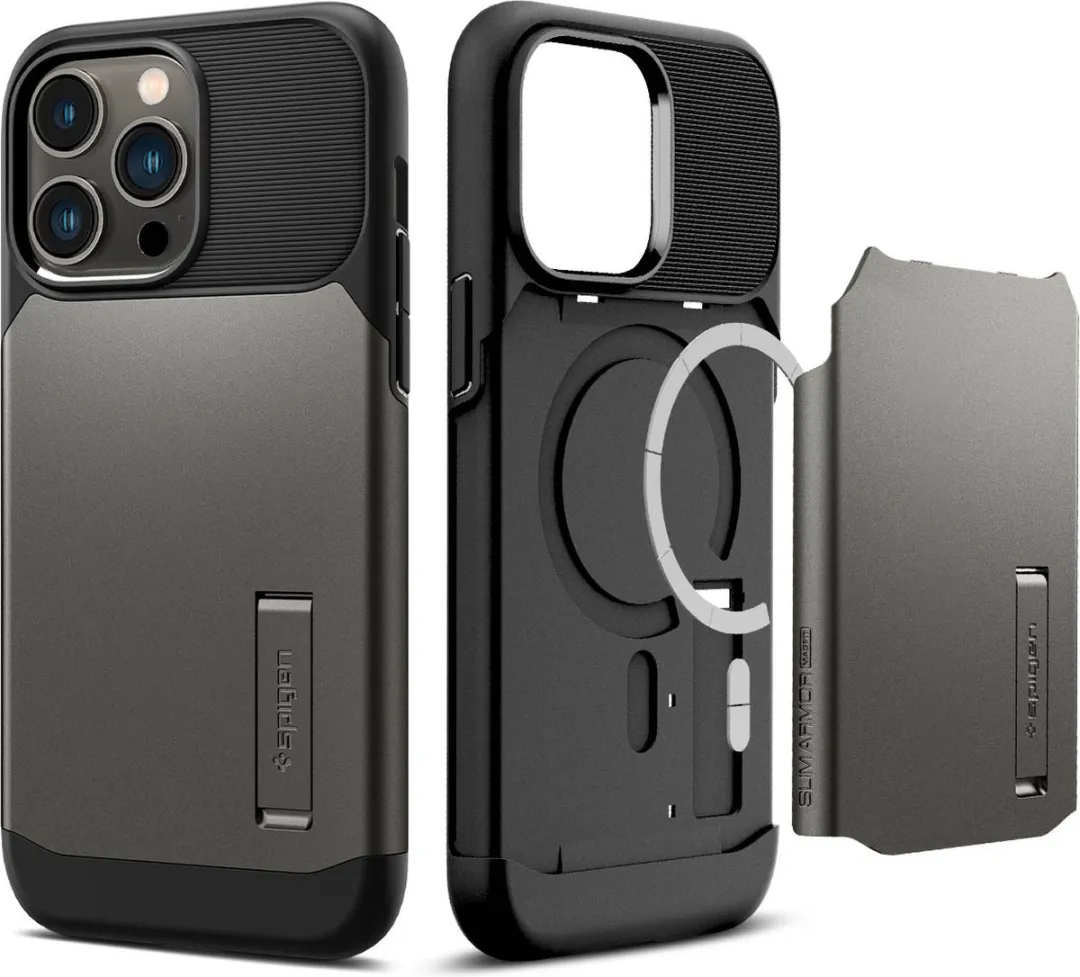 Spigen Slim Armor ACS04646 Backcover iPhone 14 Pro Max - Gunmetal