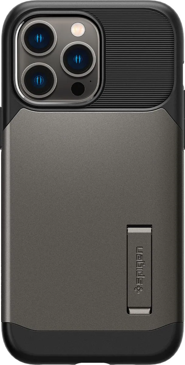 Spigen Slim Armor ACS04646 Backcover iPhone 14 Pro Max - Gunmetal - afbeelding 6 van 6