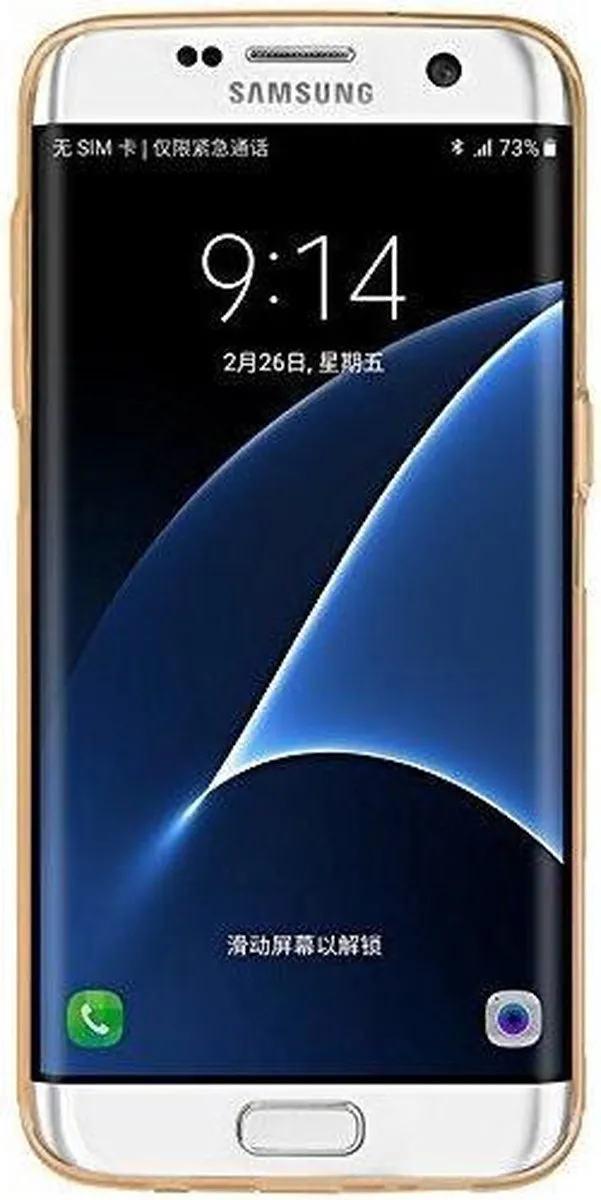 Nillkin Nature TPU Hoes Samsung Galaxy S7 Edge - Lichtbruin - afbeelding 3 van 6