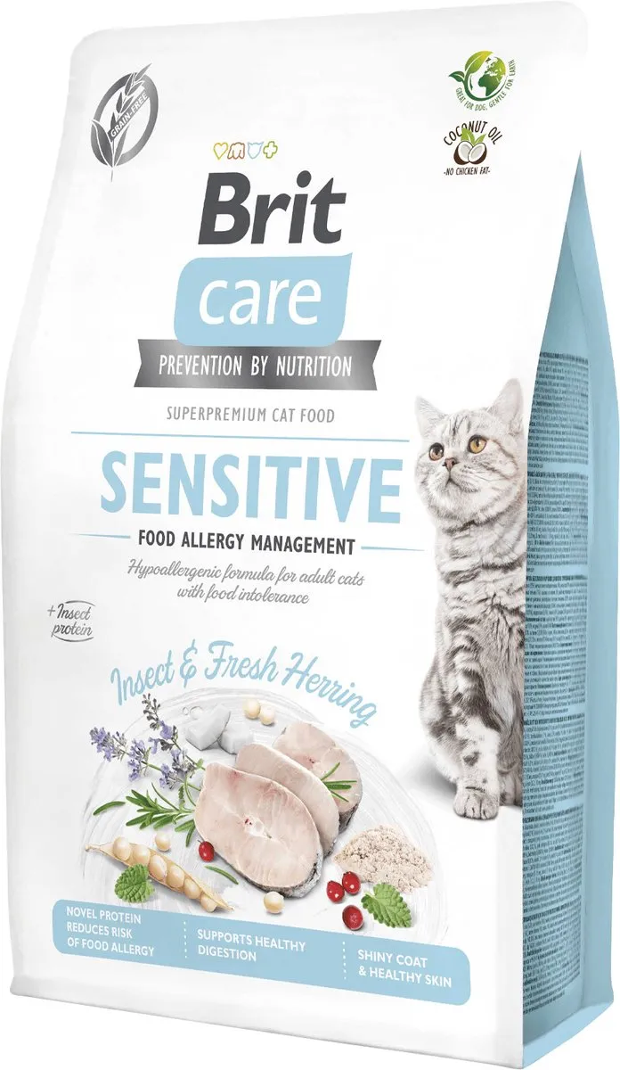 Brit Care Sensitive Food Allergy Management Haring&Insecten - Kattenvoer - 7 kg