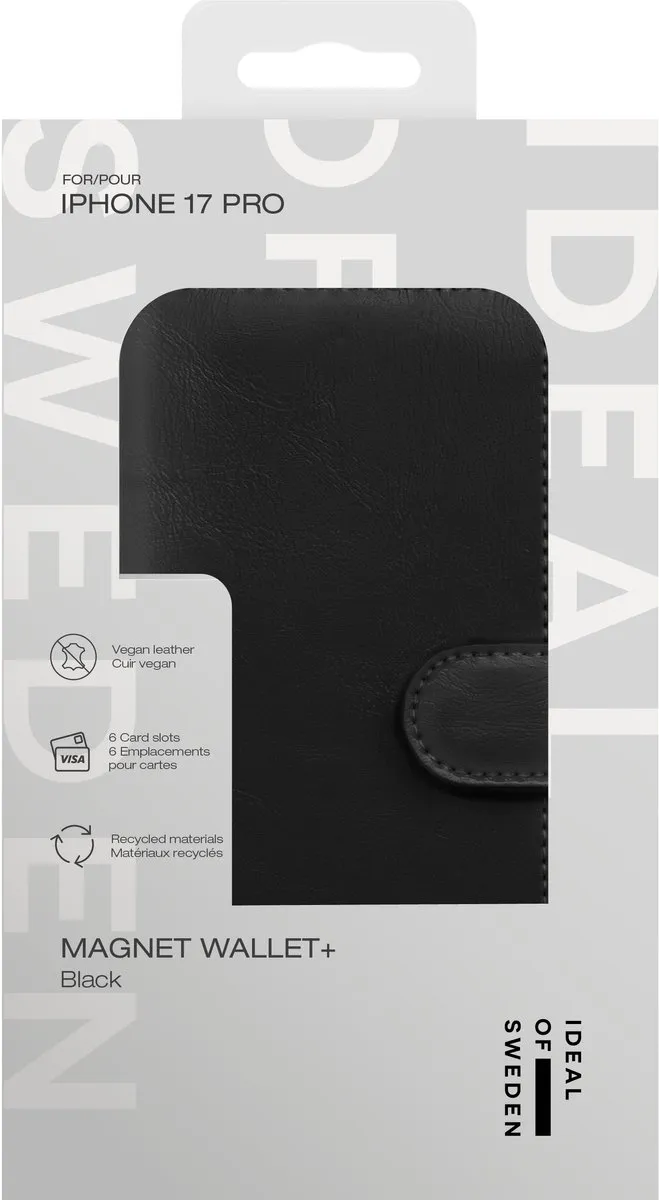 iDeal of Sweden Magnet Wallet+ IDMWP-I2561P-01 - iPhone 17 Pro - Zwart