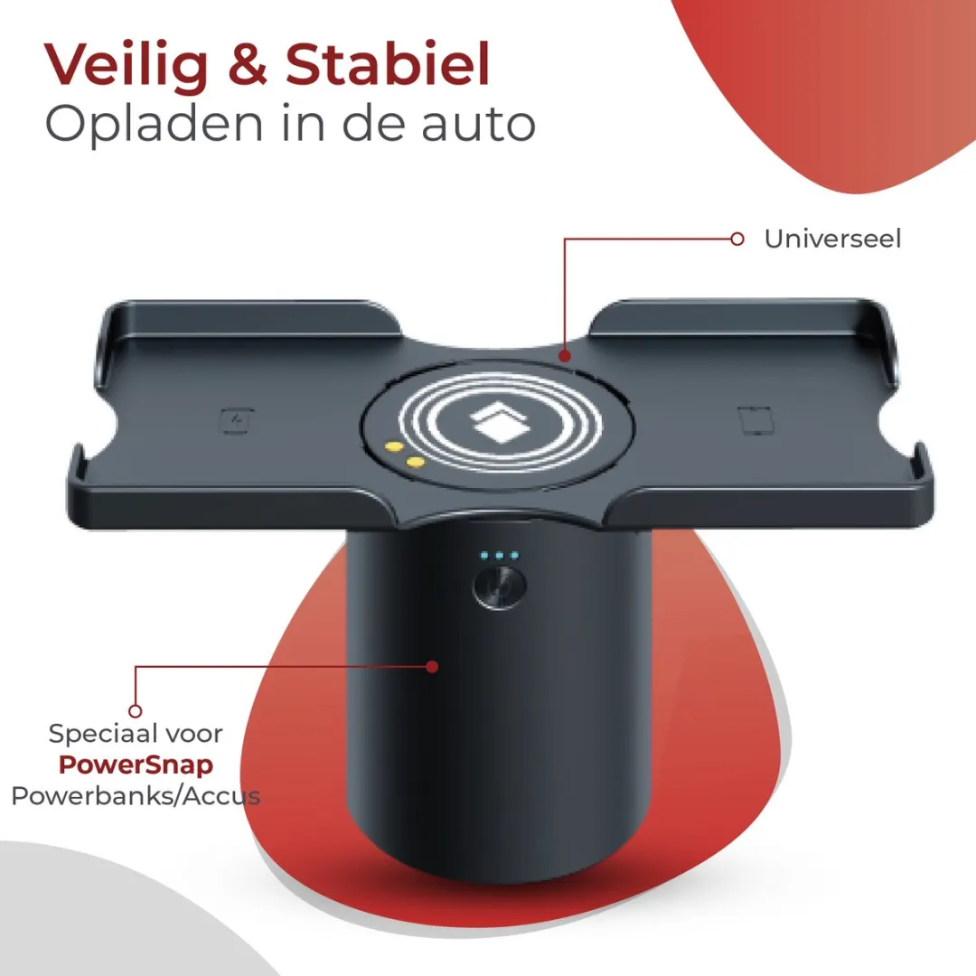 Caliber CPS-CS Telefoonhouder - Draadloze oplader - Zwart