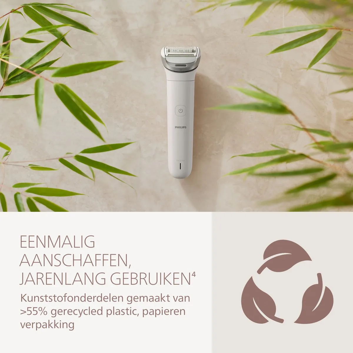 Philips Series 8000 Ladyshave | Een gladde scheerbeurt, zelfs op moeilijk bereikbare plekken | Met gezichtshaartrimmer, ingebouwd LED-lampje, 2 snelheidsstanden en 5 accessoires | Wit| BRL159/00
