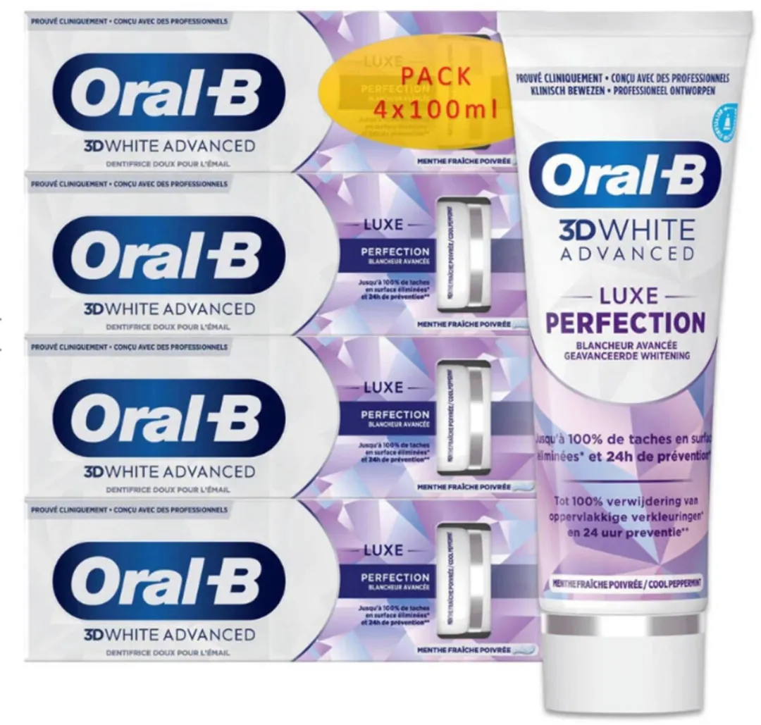 Oral-B 3D White Luxe Perfection Tandpasta - 4x100ml