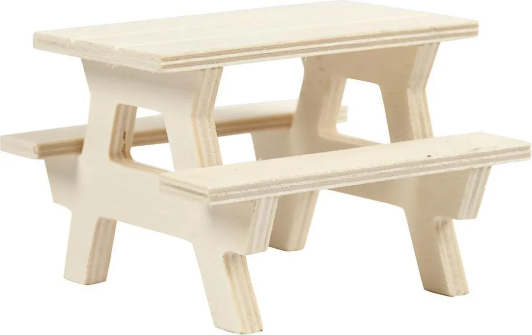 Creativ Company Picknickbank - 8x8x5,5cm Blank