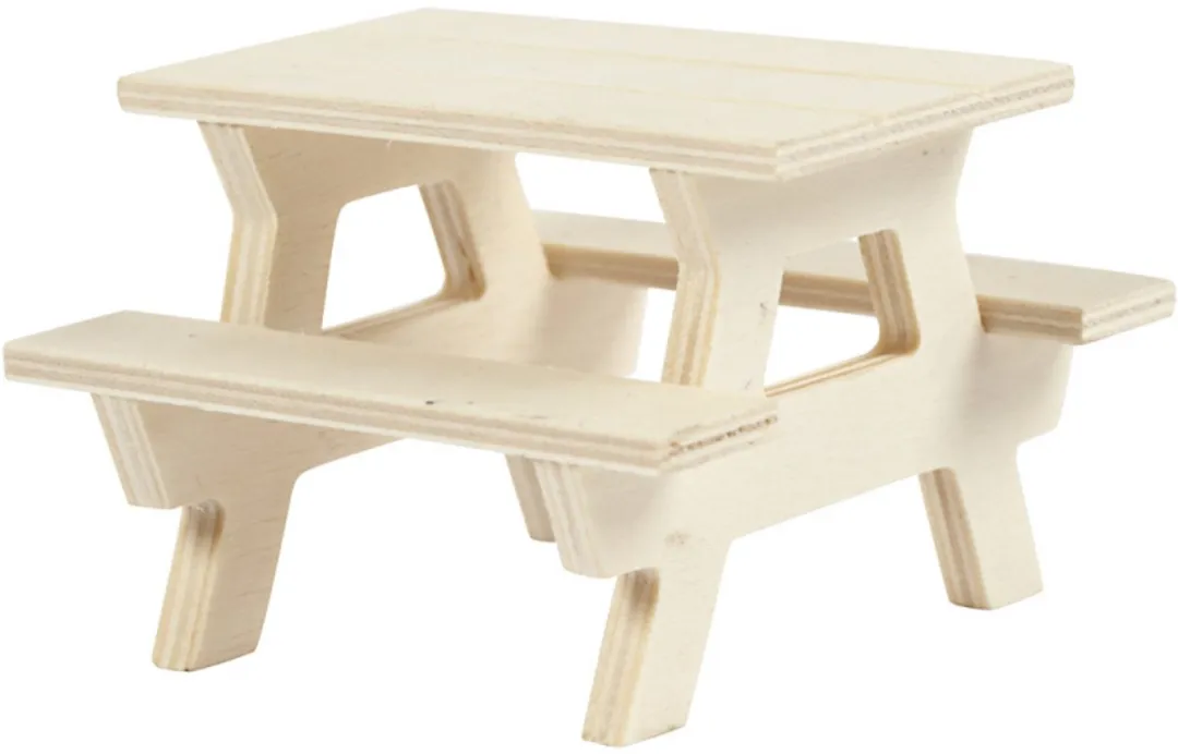 Creativ Company Picknickbank - 8x8x5,5cm Blank