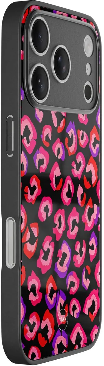 Casevibes iPhone 17 Pro Hoesje - Luipaard Neon Paars - TPU Glossy