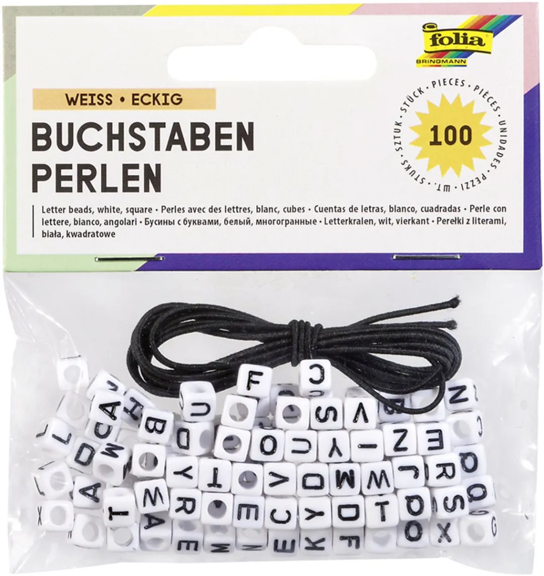Folia Letterkralen 100 Stuks