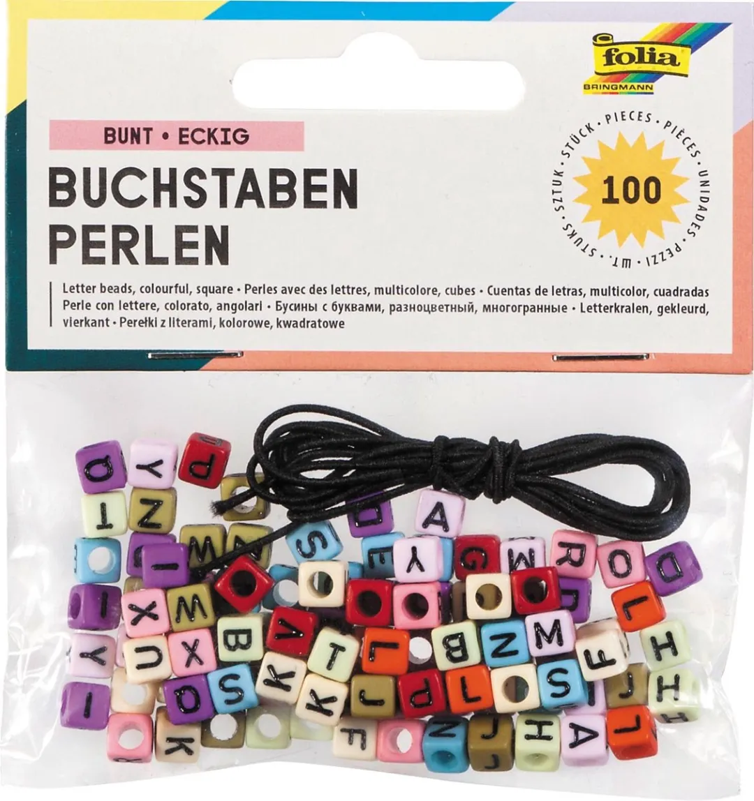 Folia Letterkralen 100 Stuks - Inclusief elastische draad