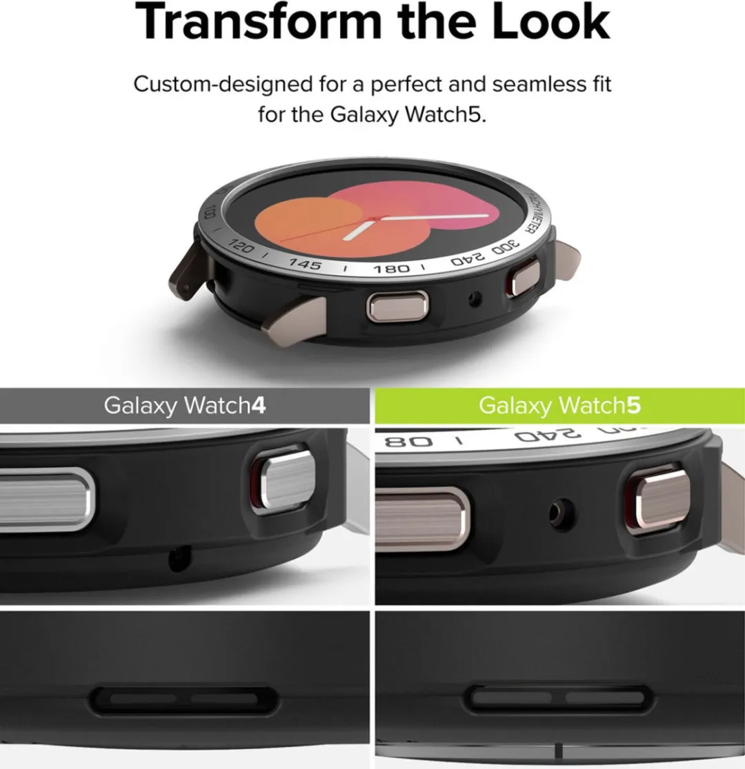 Ringke Air Sports Bezel Styling voor Samsung Galaxy Watch 5 40mm - 2 Stuks - Zwart/Blauw