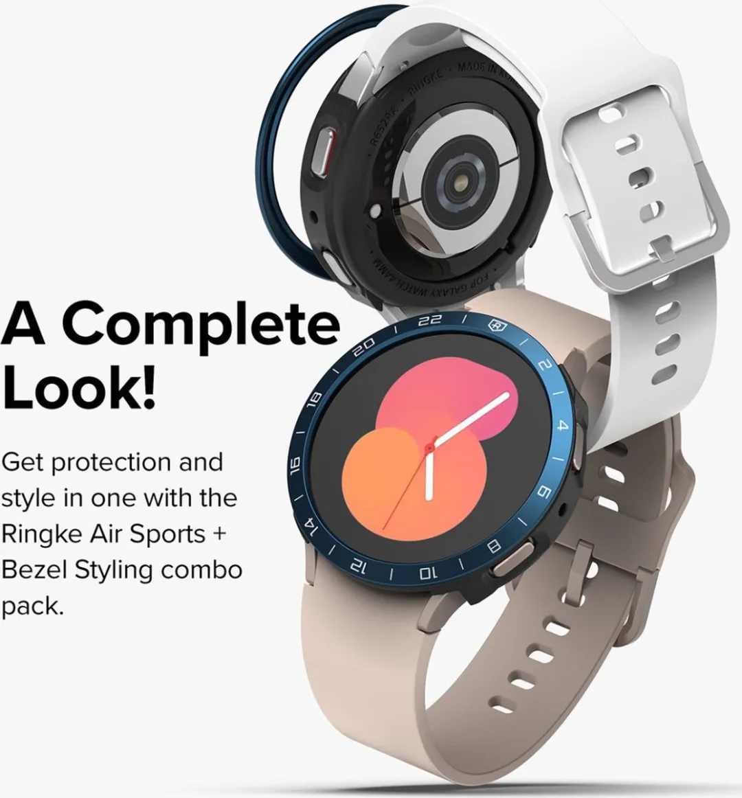 Ringke Air Sports Bezel Styling voor Samsung Galaxy Watch 5 40mm - 2 Stuks - Zwart/Blauw