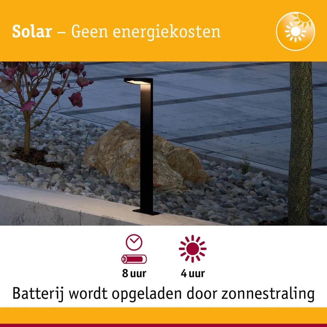 Paulmann Ryse Solar LED-bolderlamp Bewegingsmelder IP44 3000K