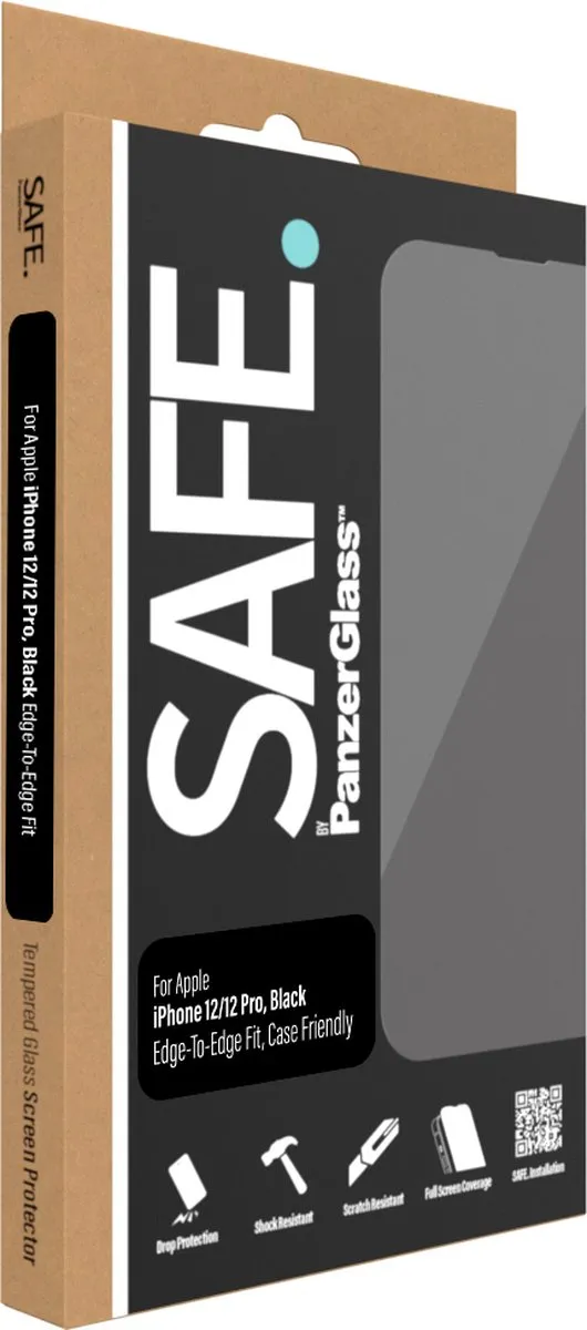 PanzerGlass SAFE iPhone 12 Glazen Screenprotector - Case Friendly