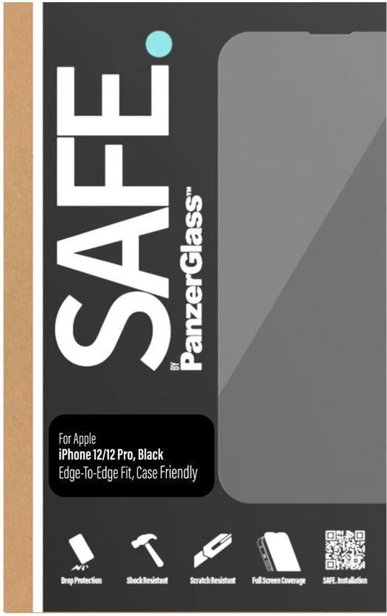 PanzerGlass SAFE iPhone 12 Glazen Screenprotector - Case Friendly - afbeelding 6 van 6