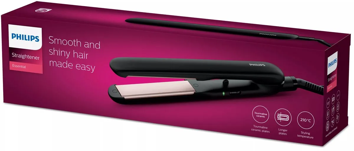 Philips EssentialCare HP8321/00 Stijltang - 10 standen - Zwart