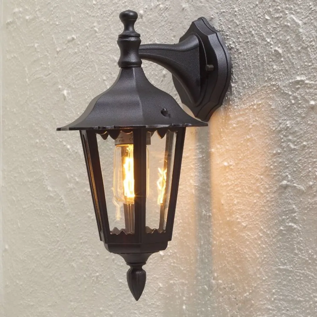 Konstsmide Firenze Wandlamp 60W E27 - Matzwart - afbeelding 6 van 6