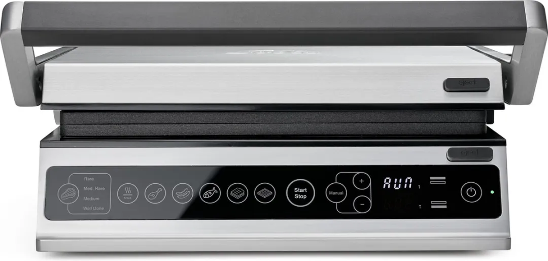 Solis Contact Grill Pro Wafelijzer - 2000W - 2 Platen - Zilver