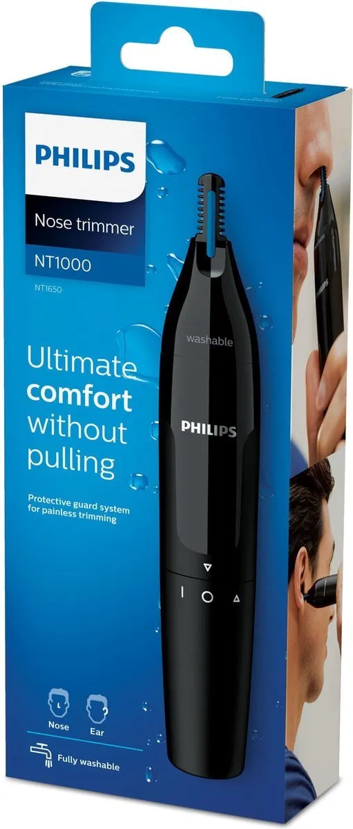 Philips Norelco NOSETRIMMER Series 1000 Neus- en oortrimmer, 100% comfort zonder te trekken