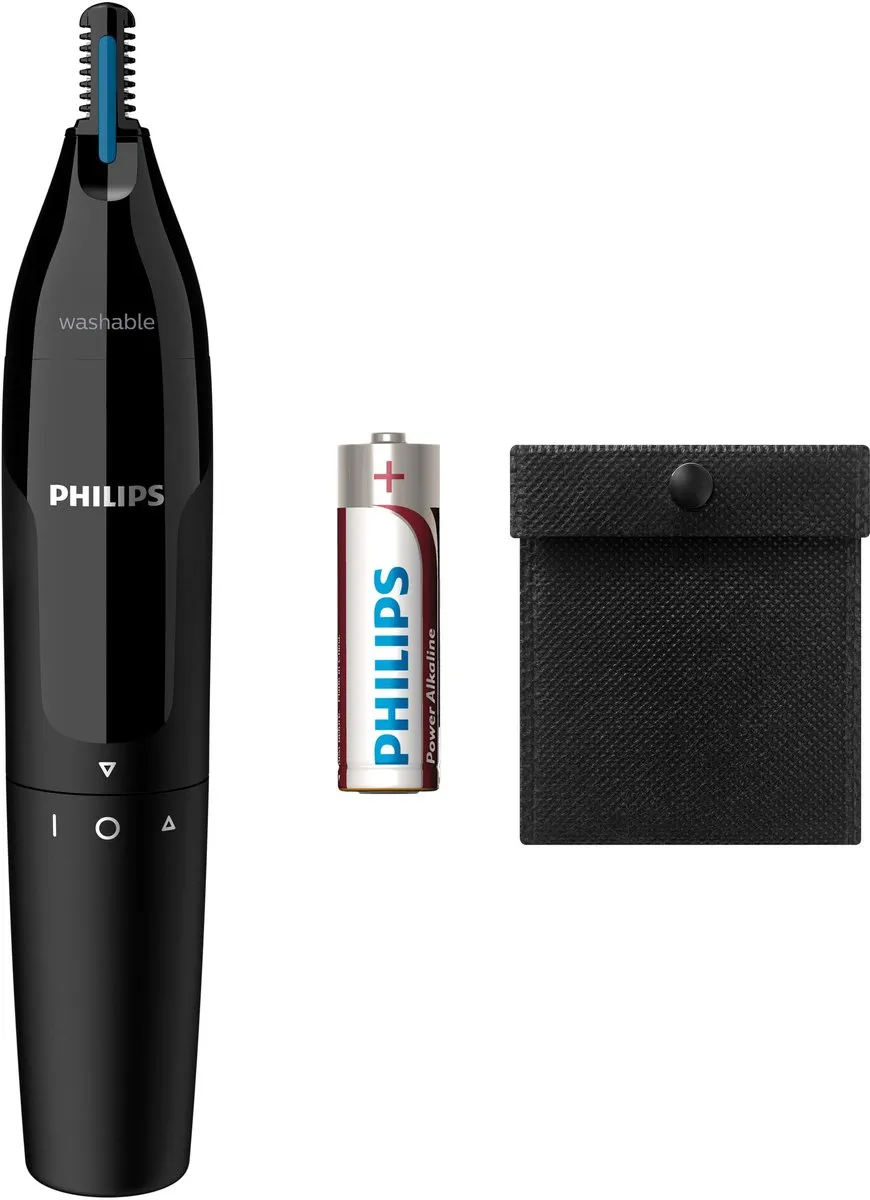 Philips Norelco NOSETRIMMER Series 1000 Neus- en oortrimmer, 100% comfort zonder te trekken