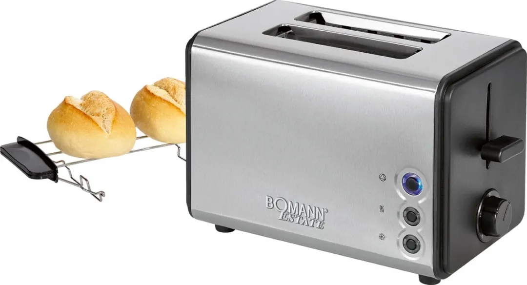 Bomann TA1371CB Broodrooster 2 Stuks - 850W - Zwart - afbeelding 3 van 4