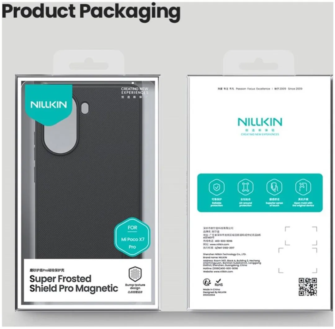 Nillkin Frosted Shield Hoesje Zwart - MagSafe/Qi2 - Xiaomi Poco F7 Pro