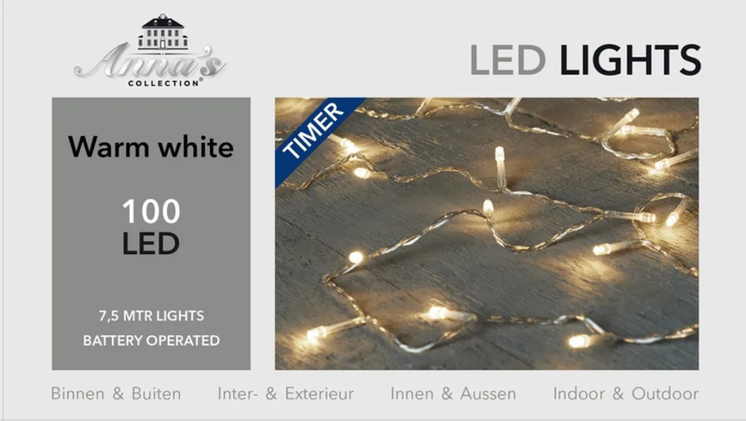 Anna's Collection Bellatio Kerstverlichting 7.5m - 200 LED Warm Wit