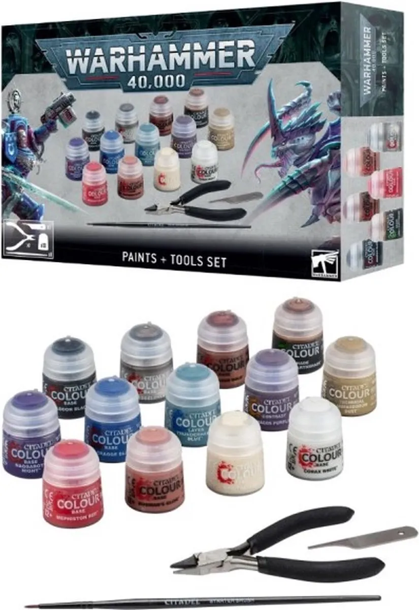 Games Workshop Warhammer 40.000 Paints & Tools Starter Set 60-12