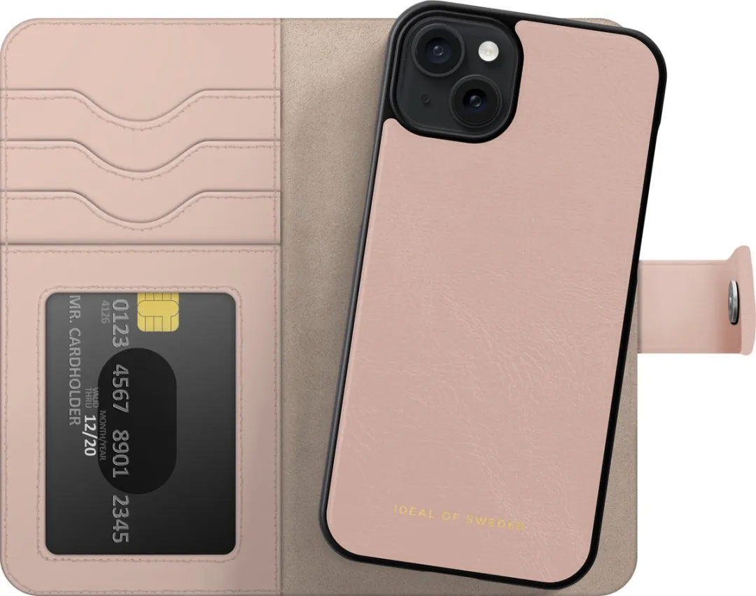 iDeal of Sweden Magnet Wallet+ IDMWP-I2367-51 - iPhone 15 Plus - 12 Pasjes - Pink - afbeelding 5 van 6