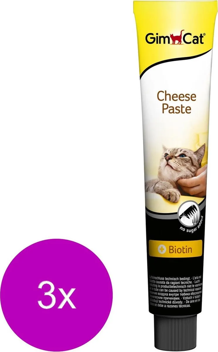 GimCat Cheese-Pasta Kattensnack - 3x100g