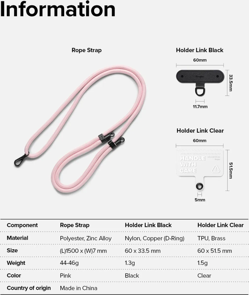 Ringke Holder Link Strap - Universeel Telefoonkoord - Khaki