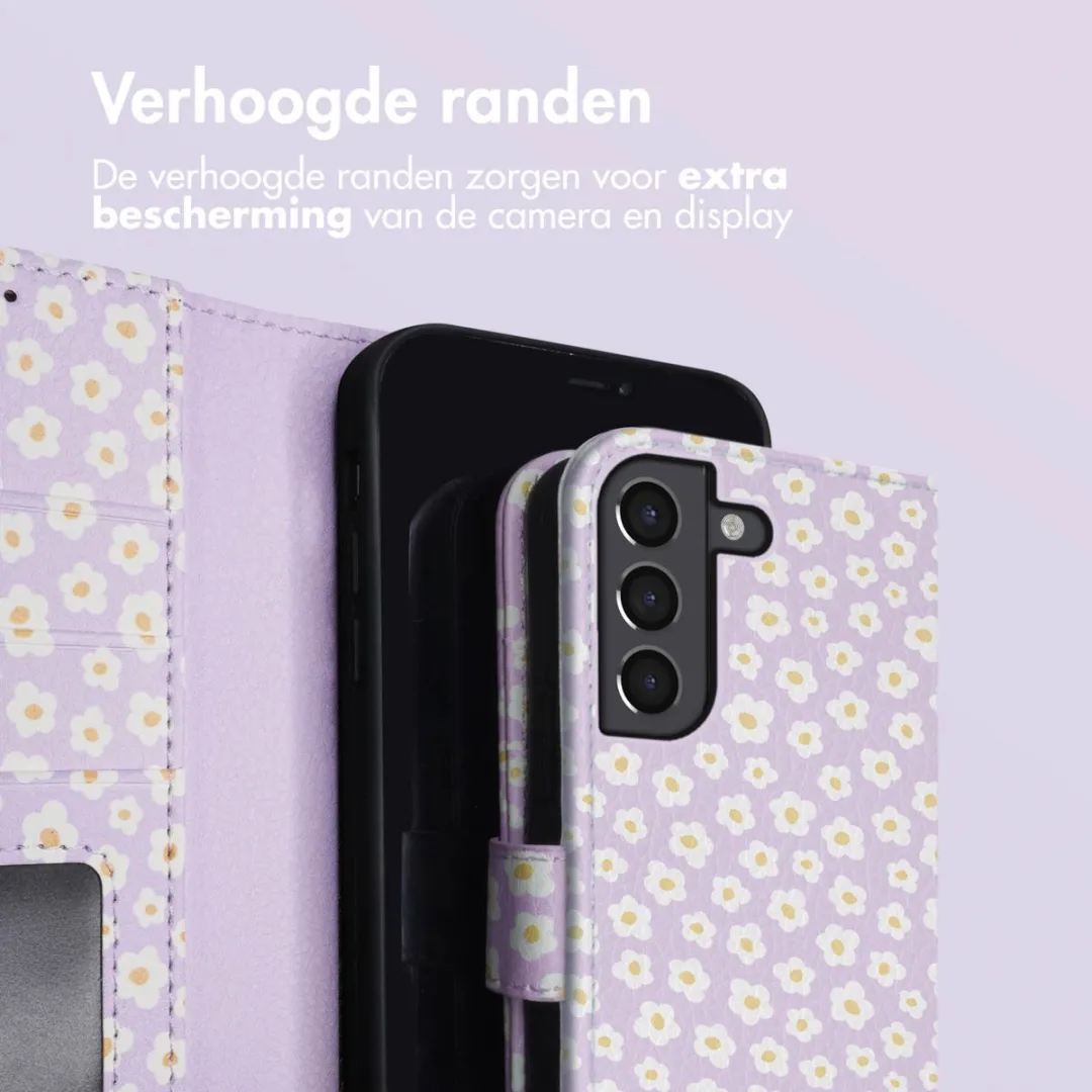 Imoshion Samsung Galaxy S21 FE Hoesje 3 Pasjes - White Daisy