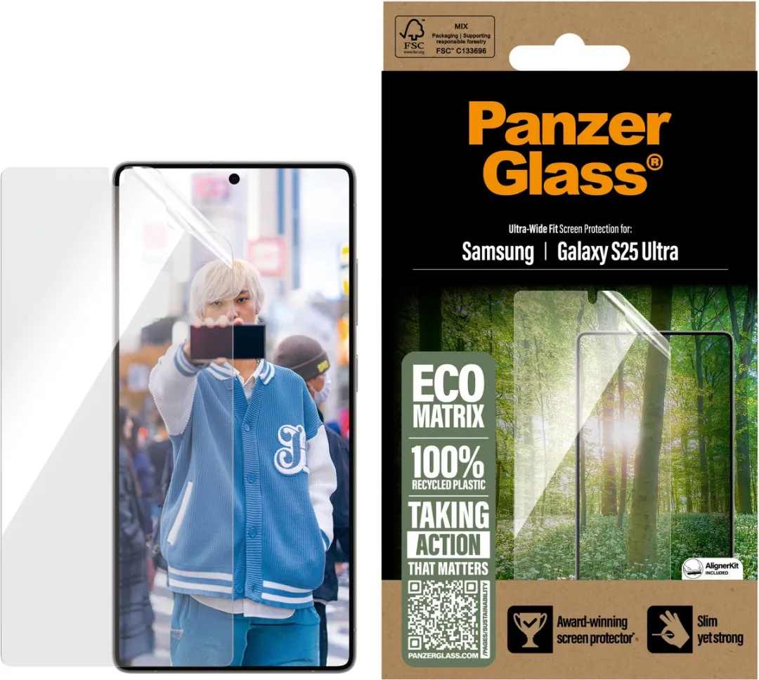 PanzerGlass Matrix Recycled Ultra-Wide Screenprotector S25 Ultra
