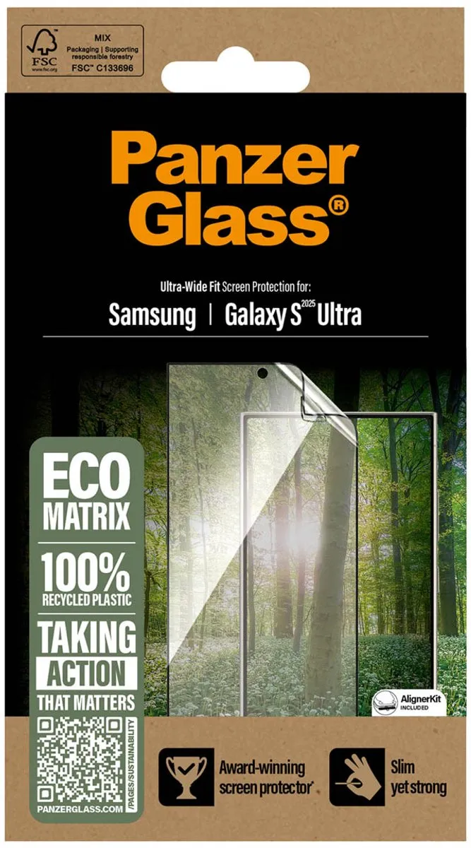 PanzerGlass Matrix Recycled Ultra-Wide Screenprotector S25 Ultra - afbeelding 6 van 6