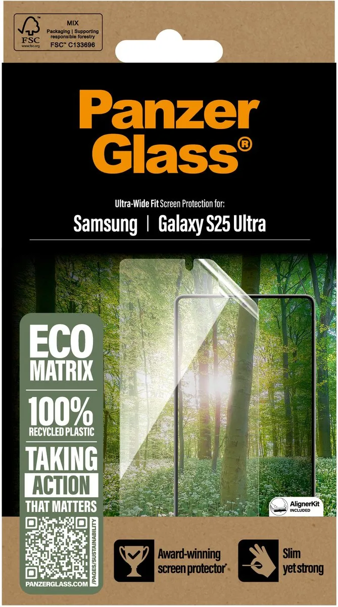 PanzerGlass Matrix Recycled Ultra-Wide Screenprotector S25 Ultra