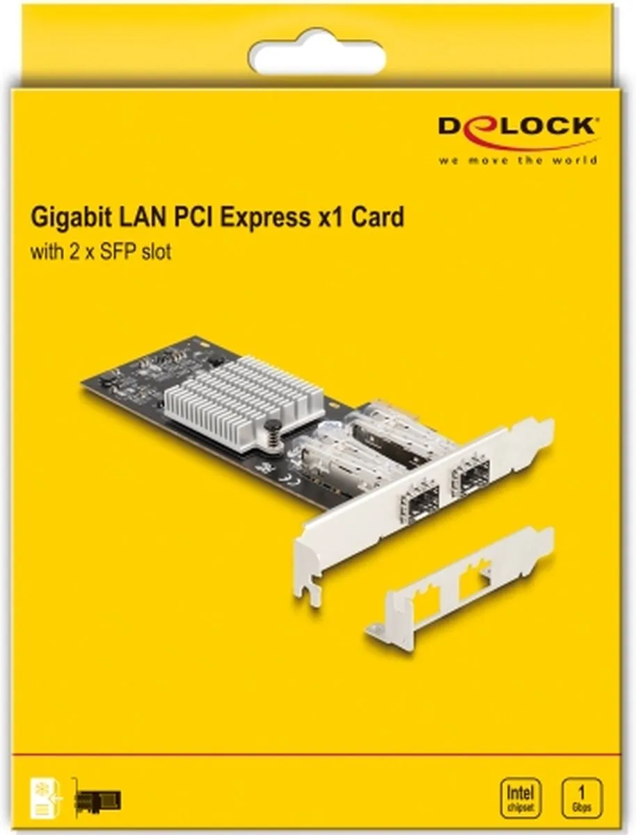 Delock 88336 Netwerkkaart Intern Fiber 1000Mbit/s - Zwart