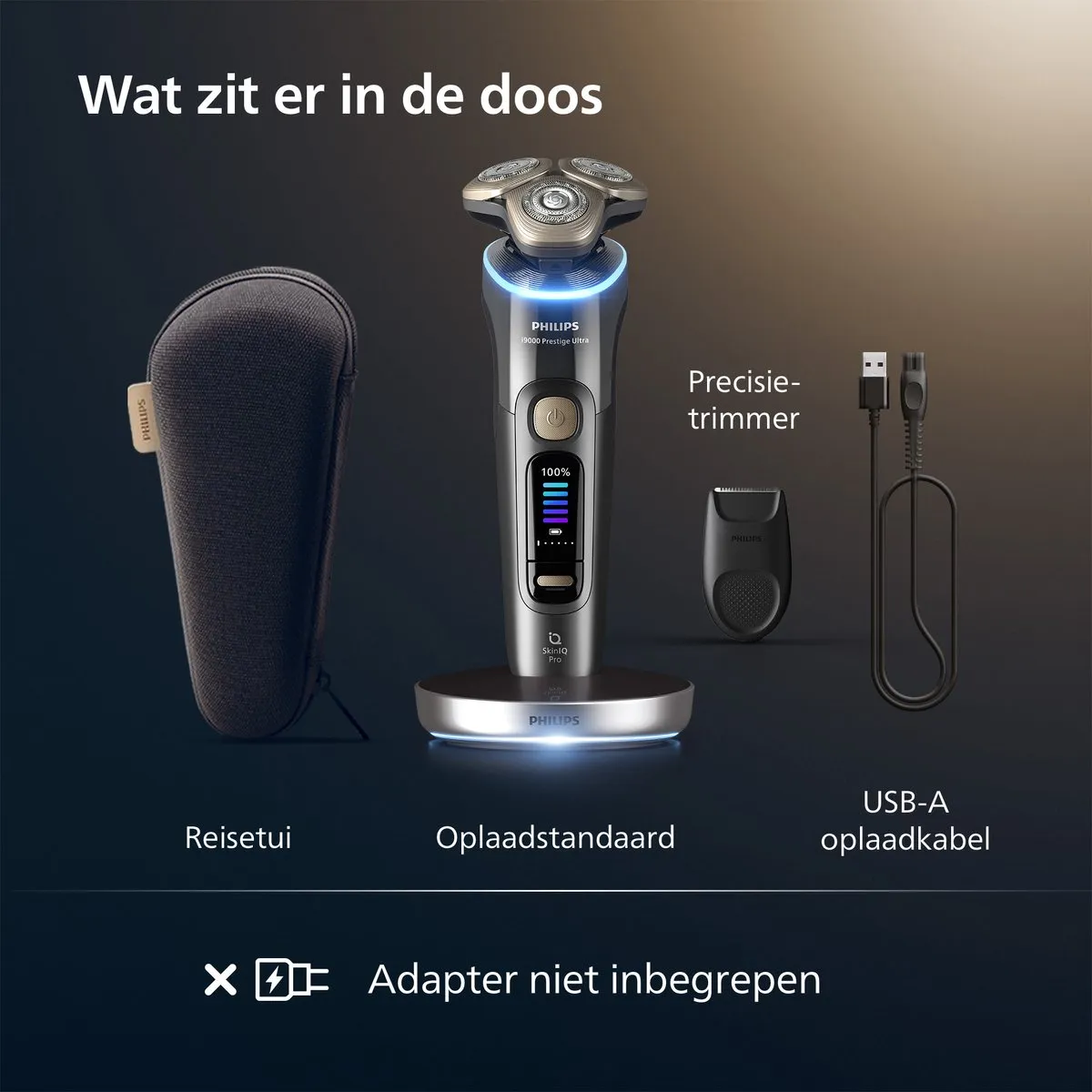 Philips i9000 Prestige Ultra Scheerapparaat XP9402/11 - Donkergrijs