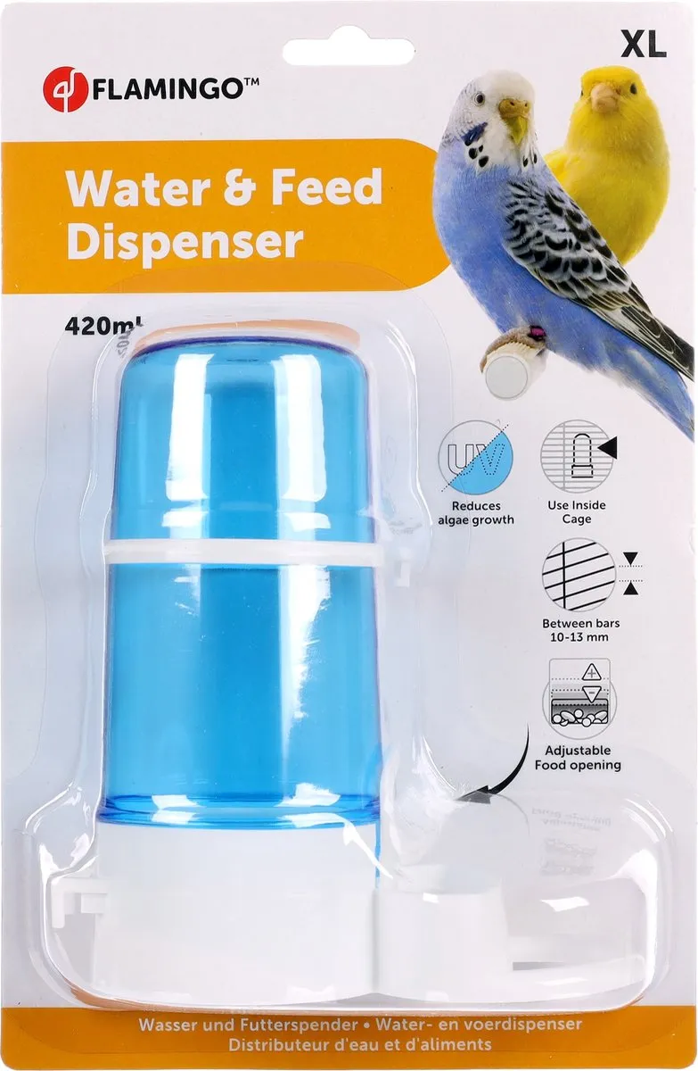 Flamingo Drinkfontein Gisa - Blauw/Wit