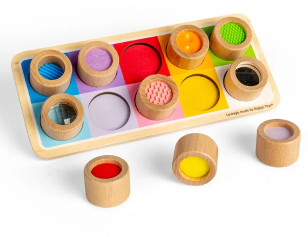 BIGJIGS Sensorisch Bord 11-delig - Multicolor