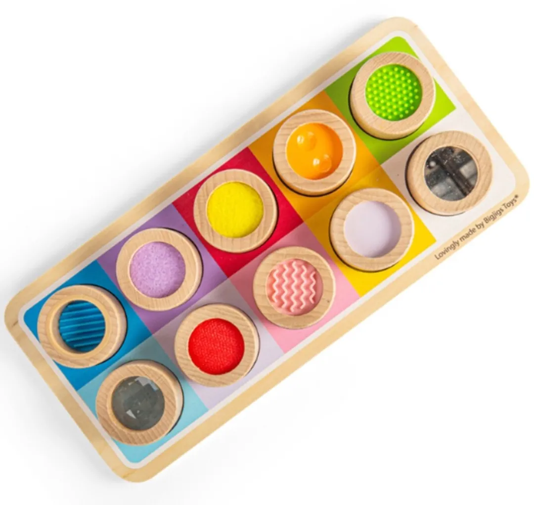 BIGJIGS Sensorisch Bord 11-delig - Multicolor