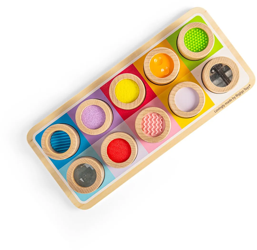 BIGJIGS Sensorisch Bord 11-delig - Multicolor